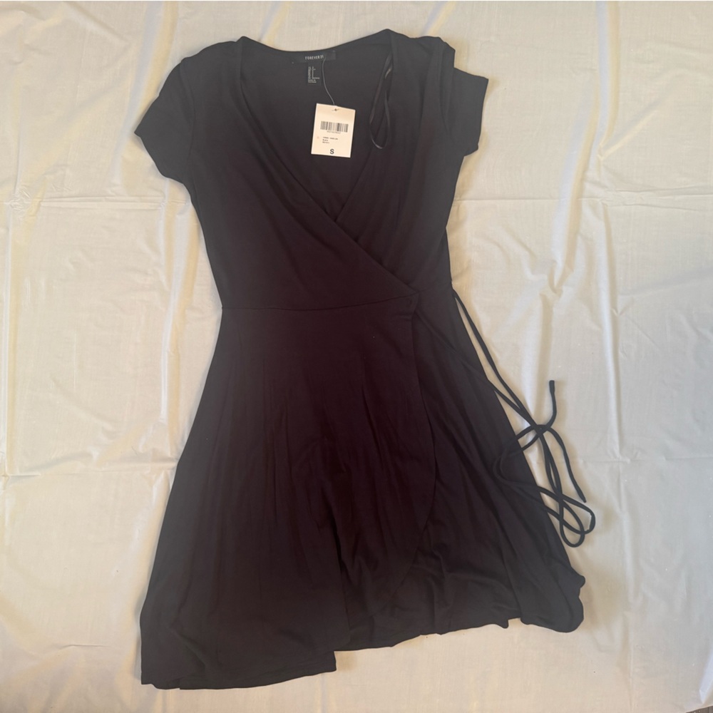 Elegant Black Wrap Dress